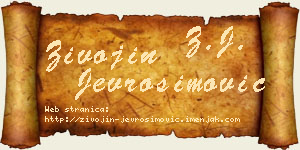Živojin Jevrosimović vizit kartica